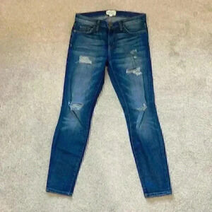 Current/Elliott the stiletto benett destroy ripped skinny jeans in size 27